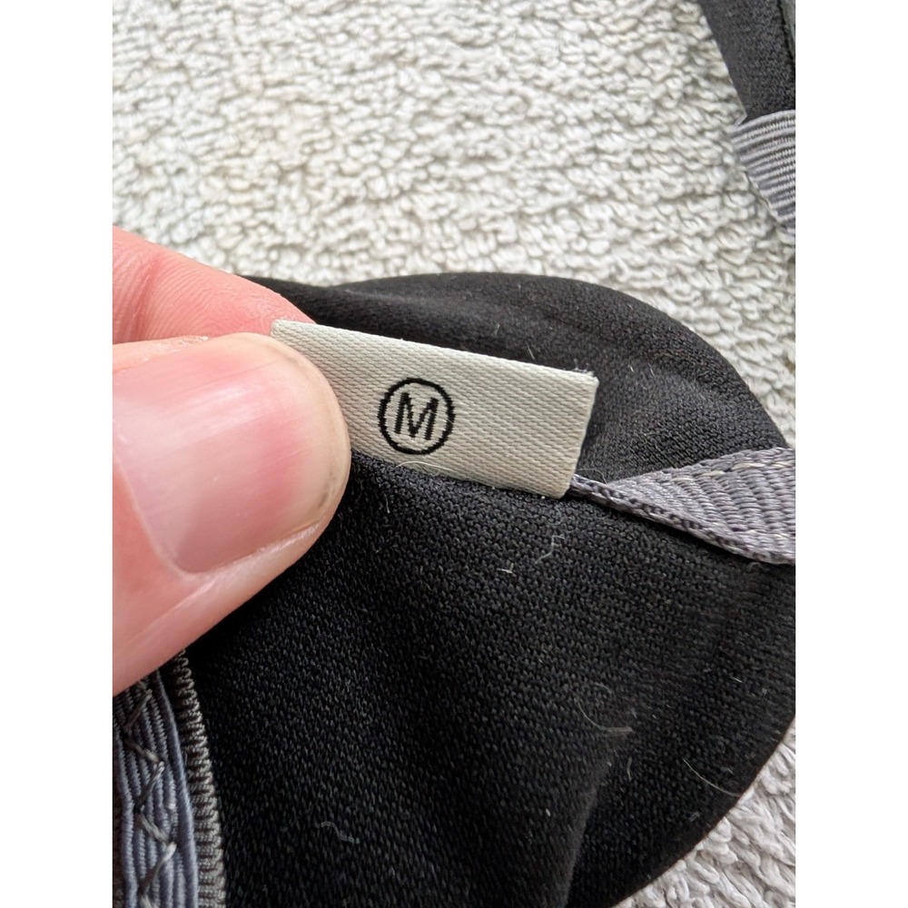 Fitkicks Shoes Womens Medium Black Gray Flats Elastic Cross Band Yoga Barefoot - Picture 4 of 5